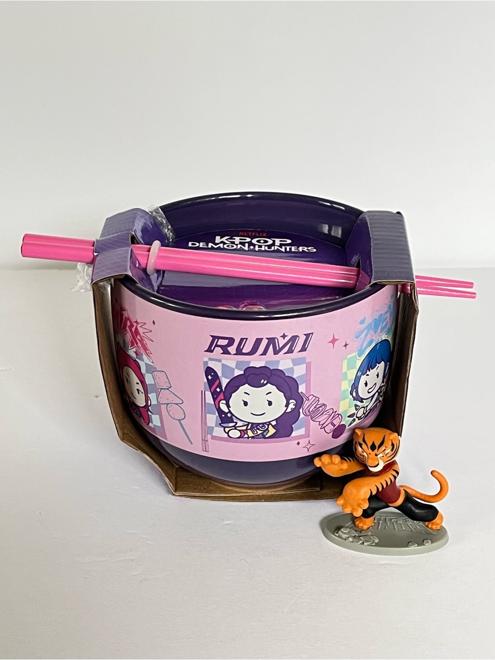 K-Pop Demon Hunters Ramyeon Club Ceramic Ramen Bowl Set with Chopsticks